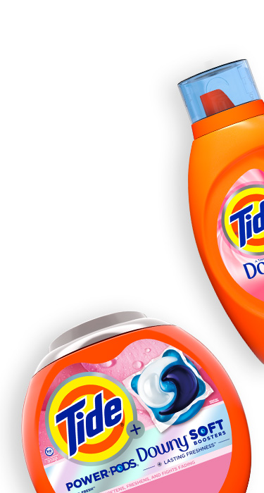 Tide Plus Downy liquid and PODS laundry detergent products