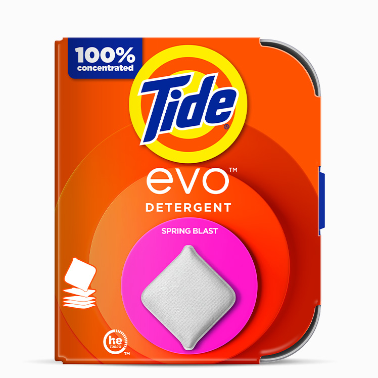Pack of Tide Evo Laundry Detergent Tiles, Spring Blast Scent