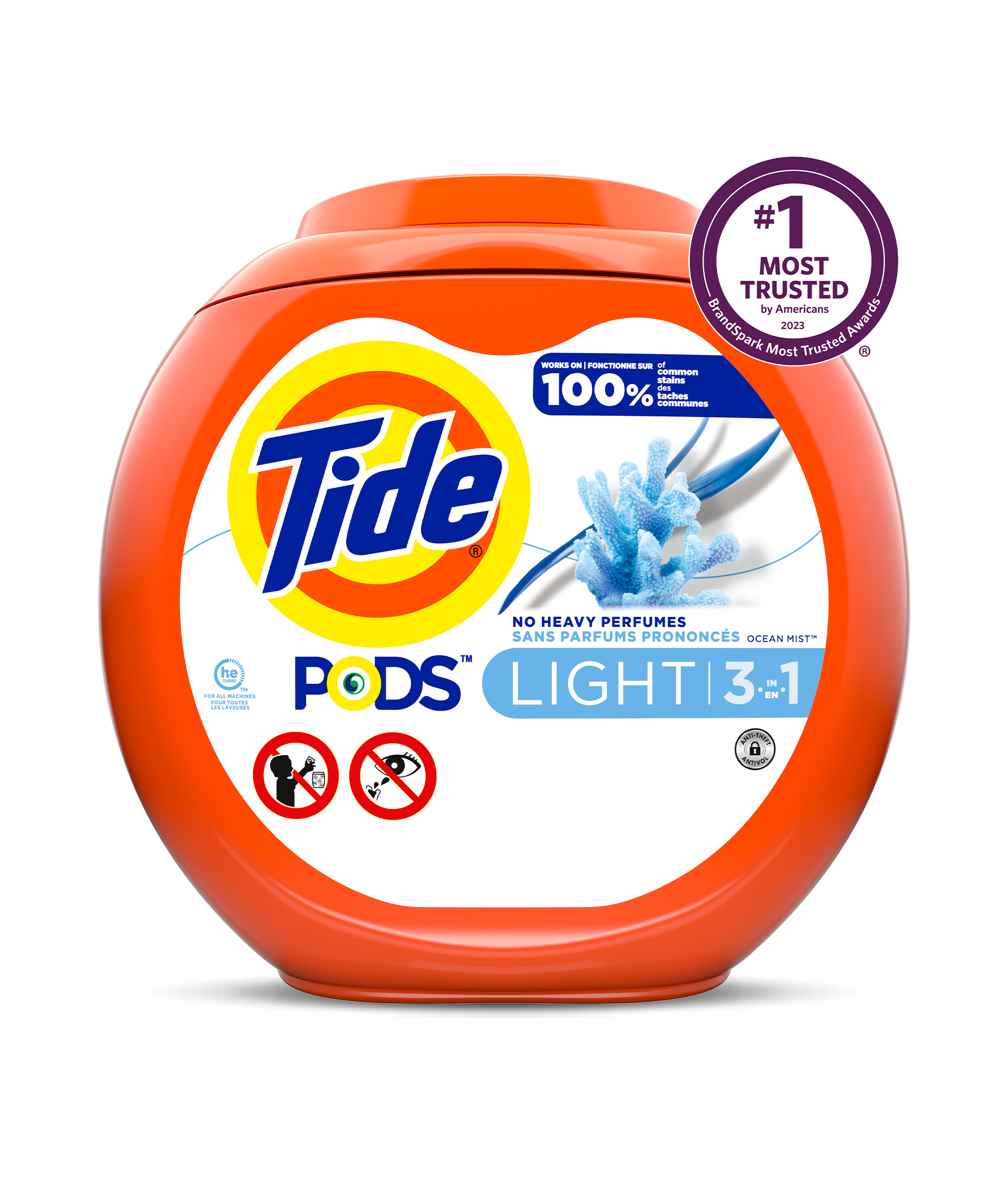 Tide PODS Light Laundry Detergent Ocean Mist Scent Tide