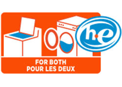 A pictogram indicating that a product is both for top-loading and front-loading washing machines