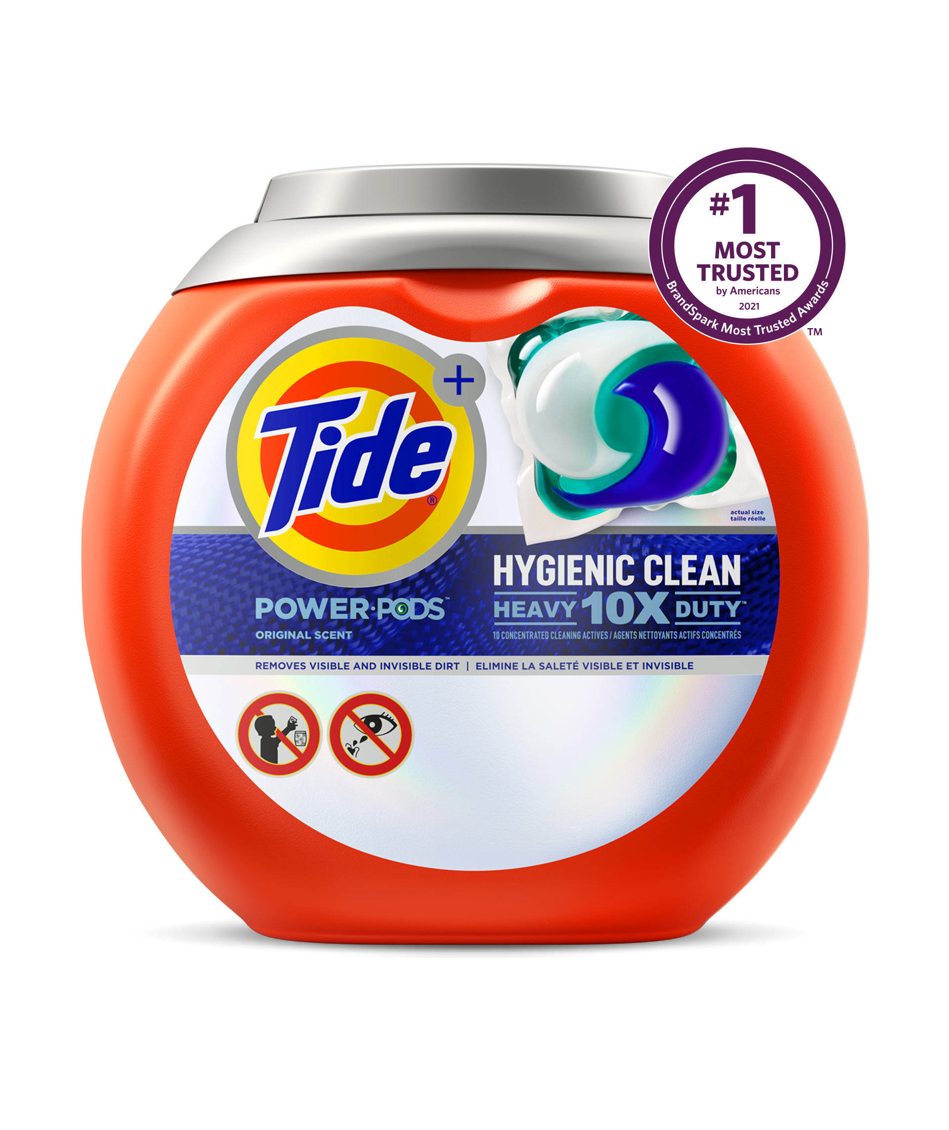 Tide Hygienic Clean Heavy Duty 10x Power PODS Detergent Original Scent