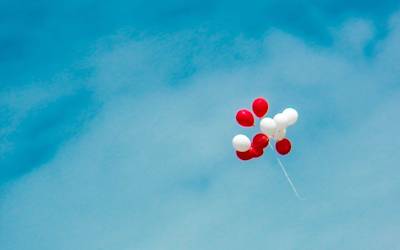 Balloons flying in the air