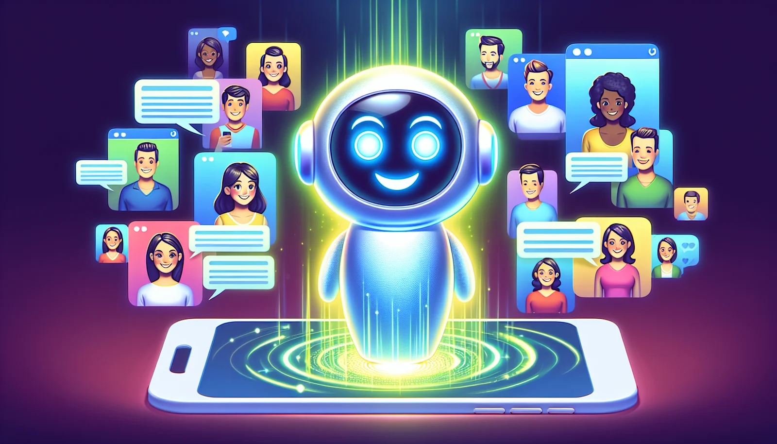chatbot interacting with website visitors