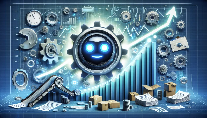 Illustration of chatbot automation in business operations