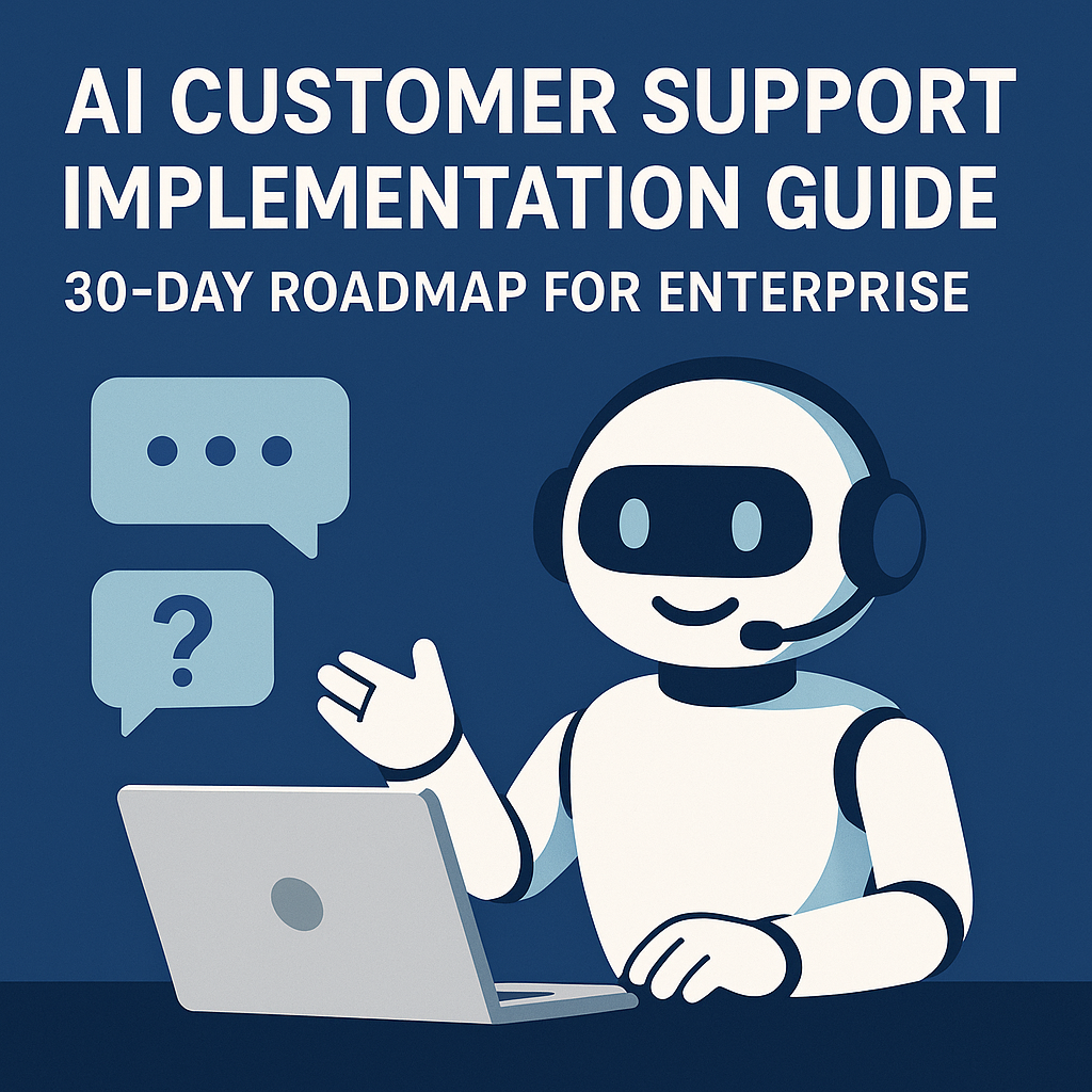 Illustration on AI customer support implementation guide