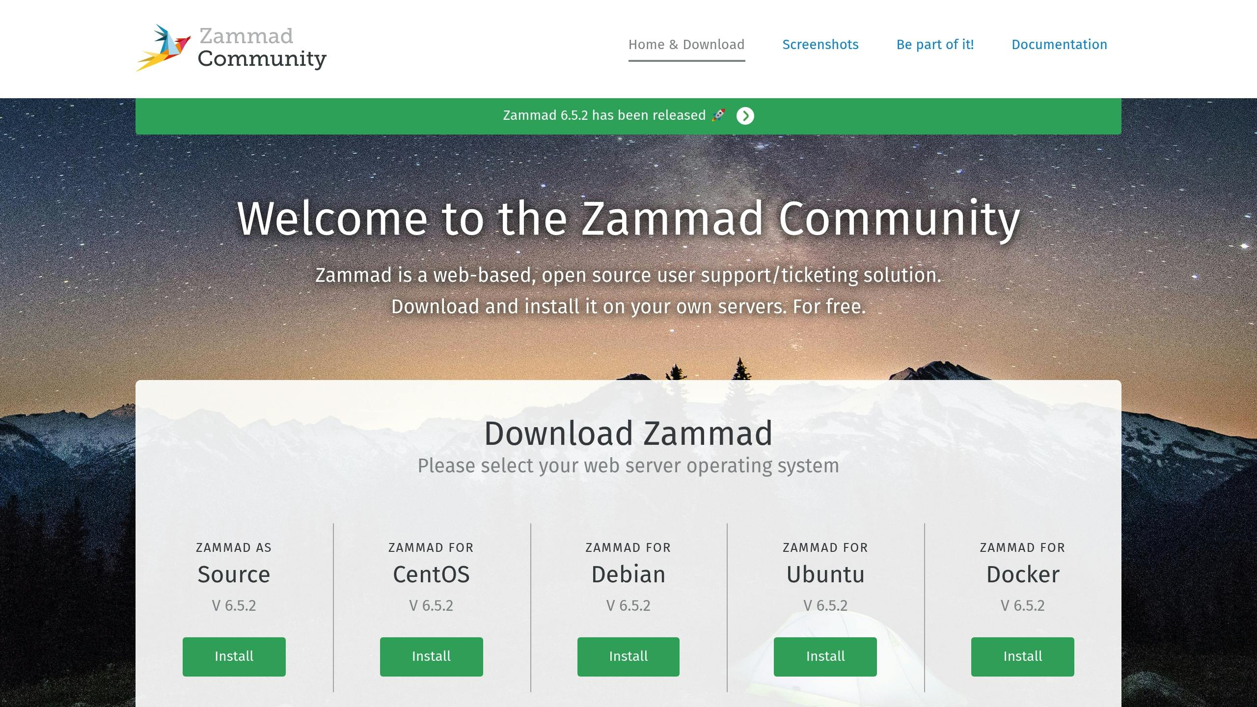 Zammad ticketing