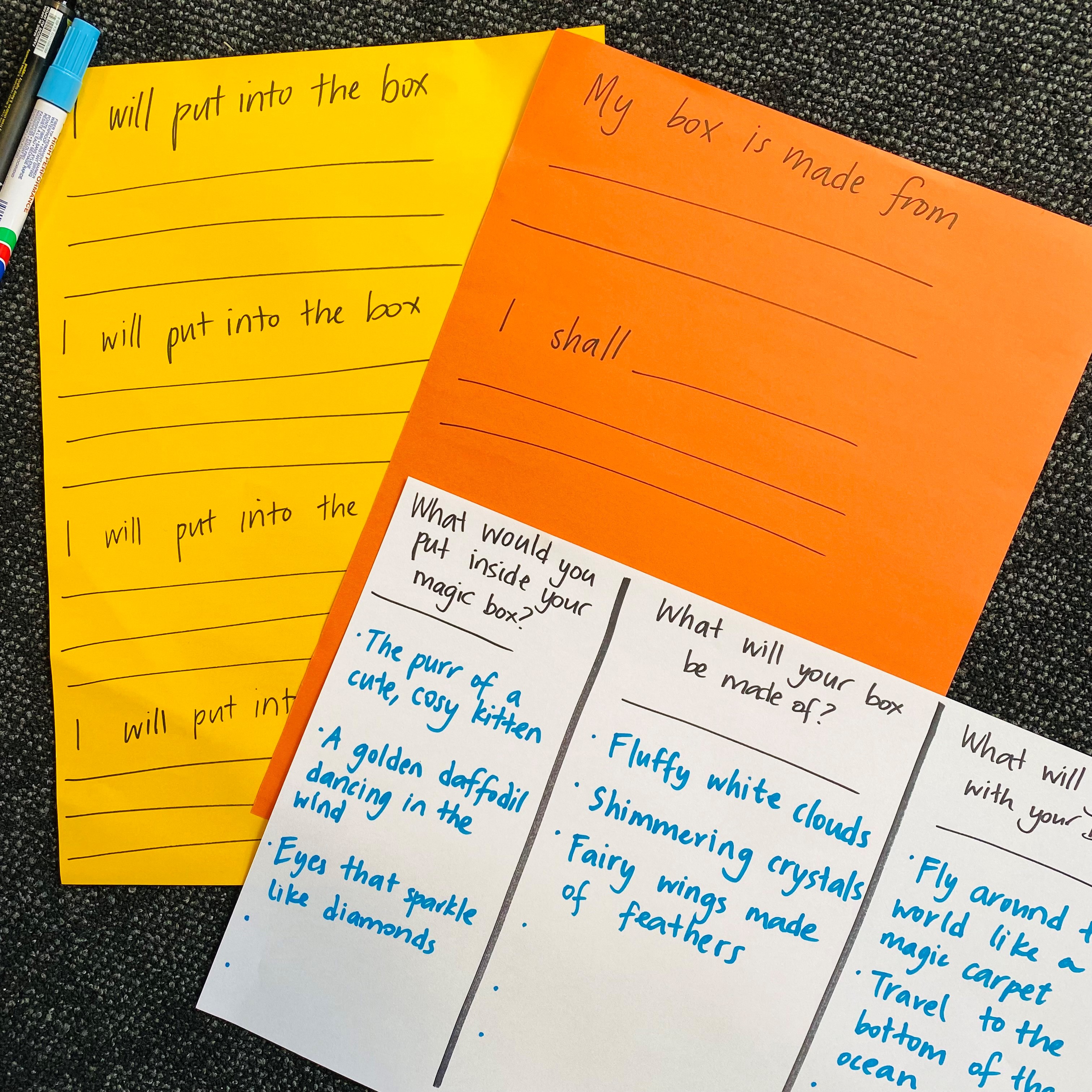 A fun writing lesson for grade 3-6 to develop students’ ability to use poetic devices together to write a poem. Kit Wright’s beautiful poem, The Magic Box, is used to inspire student writing. A fun writing lesson for grade 3-6 to develop students’ ability to use poetic devices together to write a poem. Kit Wright’s beautiful poem, The Magic Box, is used to inspire student writing.