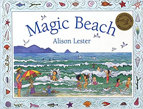 learning about nouns and descriptive language with magic beach book