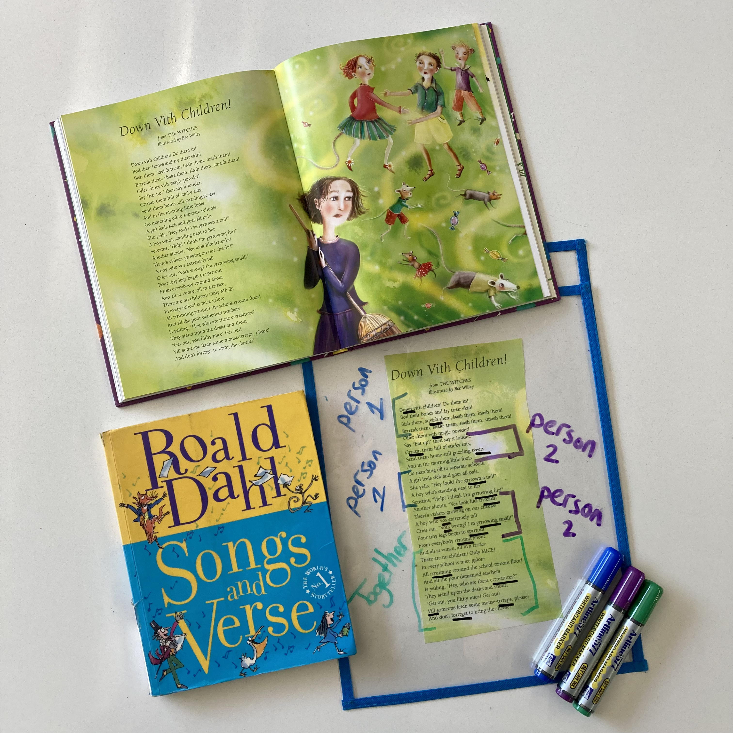 A fun reading lesson for grade 3 and 4 students that explores using expression, pitch and accents when reading aloud. This lesson uses a poem about The Witches by Roald Dahl.