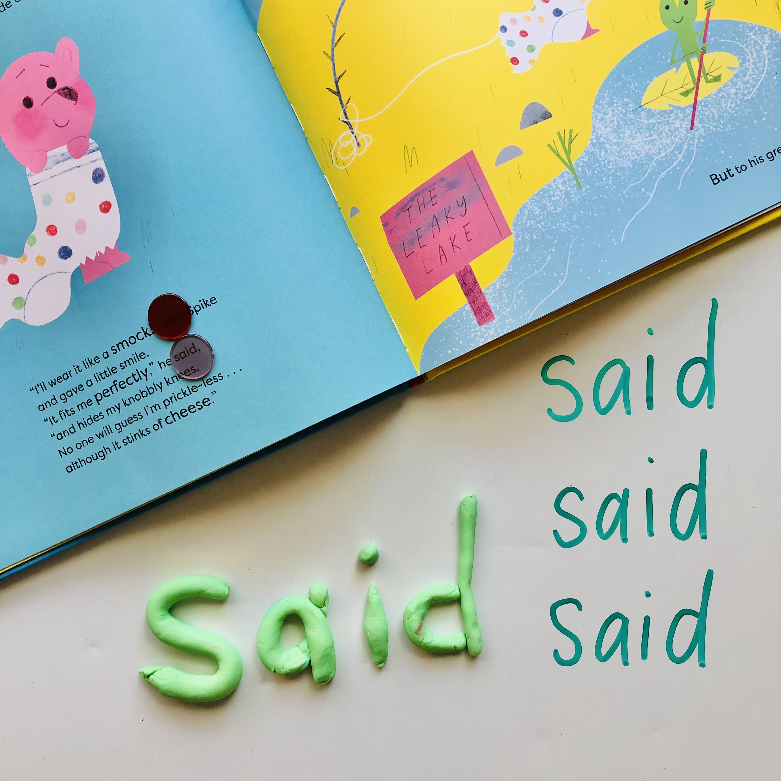 A Sight words reading lesson for students in grades kindy - 2. In this example we use the word ‘said’. Teachers call out the sight word and kids need to find it in their books or around the classroom. Bounce around from sight word to sight word.