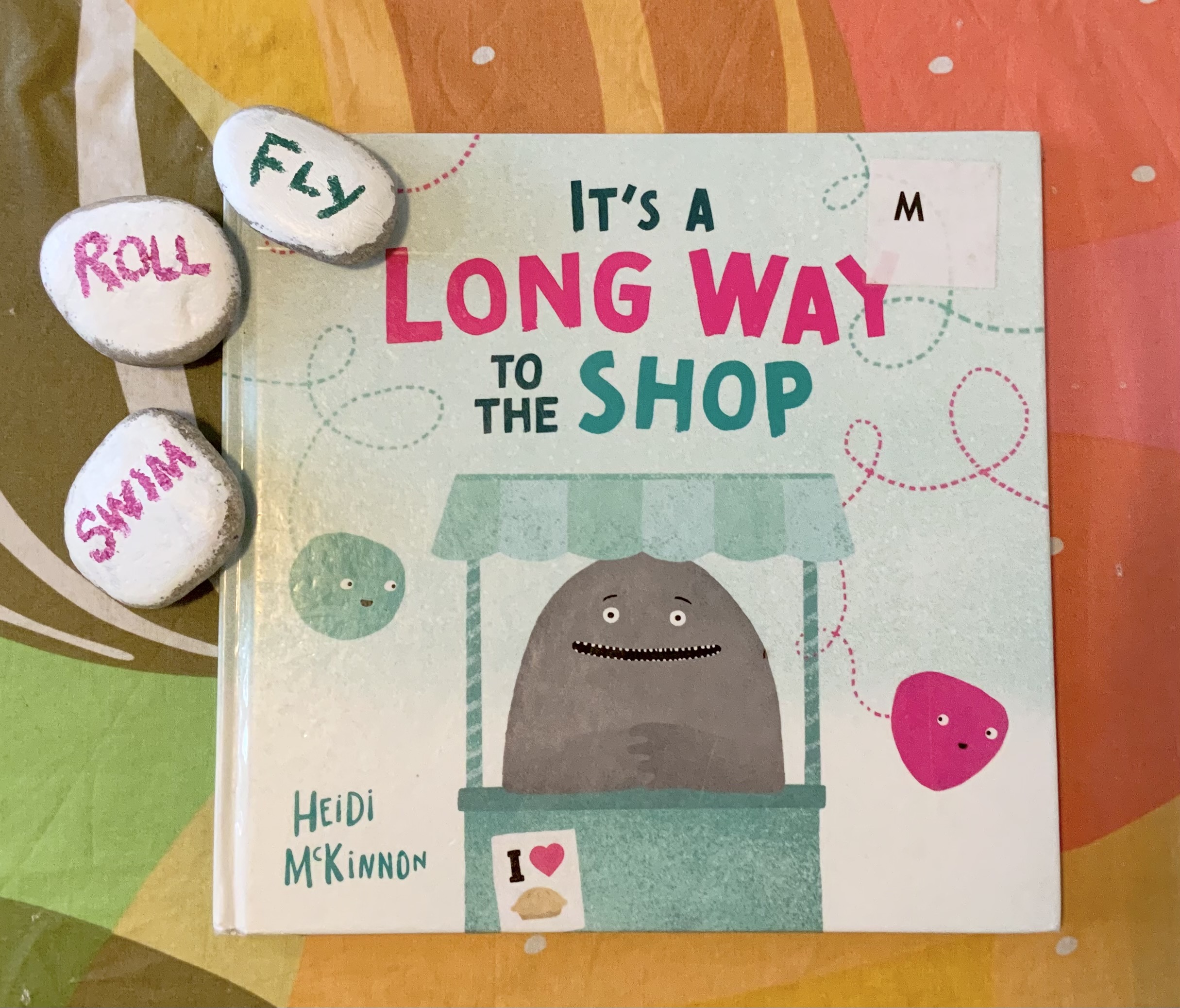 A fun reading lesson for grades 1-3 that explores action verbs from a quality picture book. Here we’ve used rocks to record some of the action verbs from the book It’s a Long Way to the Shop by Heidi Mckinnon. These action verbs will become dance moves in the rock concert at the end of the lesson.