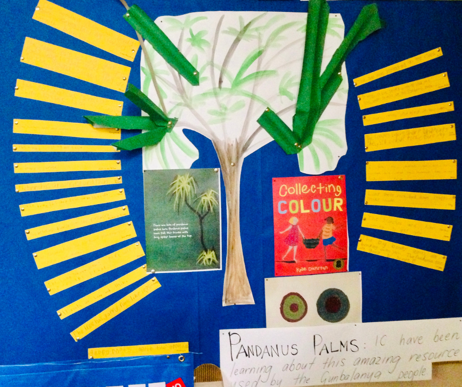 Students will explore images and real life trees to observe and reflect upon the features of pandanus trees. They will use their observations to write their own descriptive sentences.