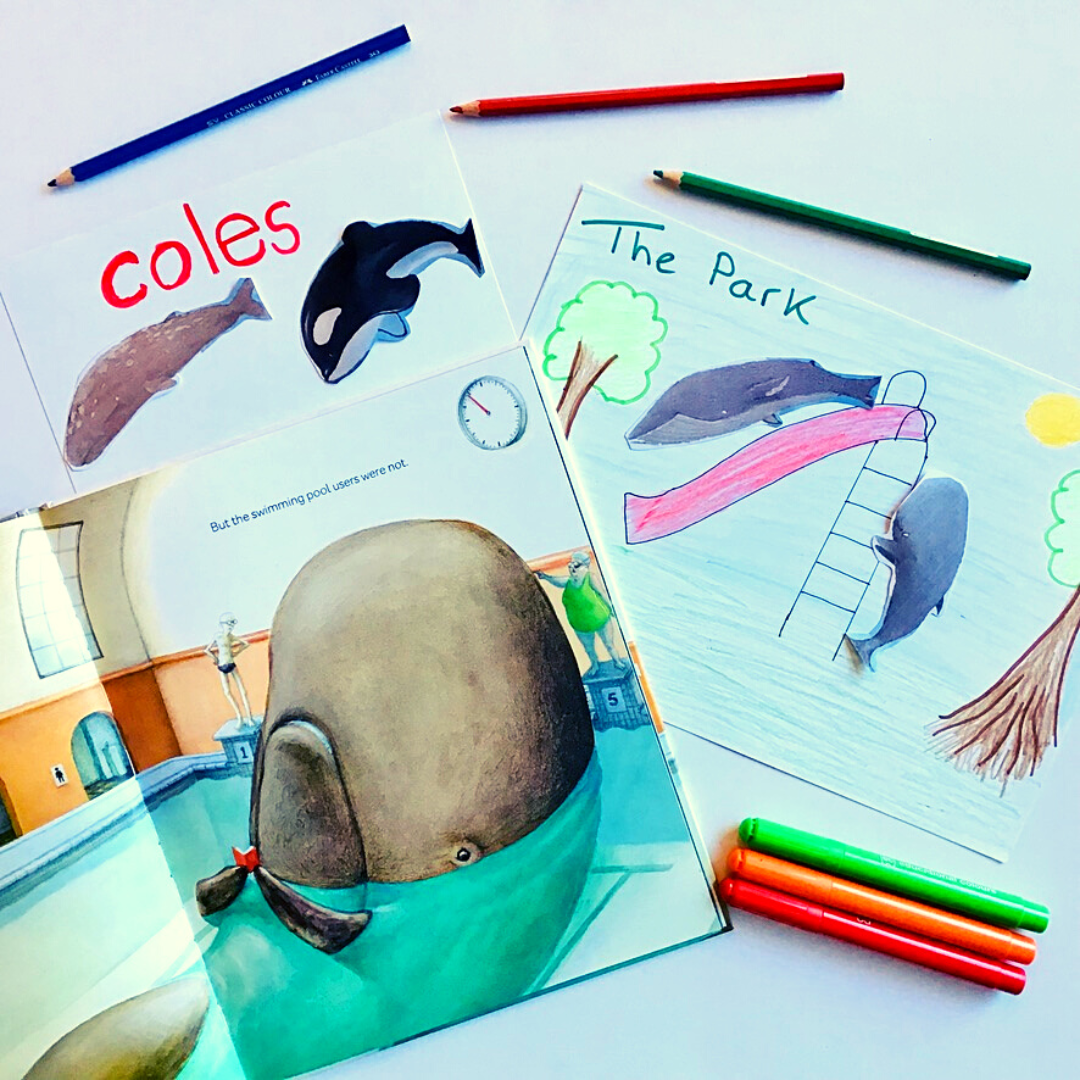 A fun reading lesson for grade 1 and 2 students. This lesson explores the book ‘Walk Of The Whales’ by Nick Bland and encourages students to think about the complications in a story. Students will create a new problem for the story and create an illustration to represent their problem. A fun reading lesson for grade 1 and 2 students. This lesson explores the book ‘Walk Of The Whales’ by Nick Bland and encourages students to think about the complications in a story. Students will create a new problem for the story and create an illustration to represent their problem.