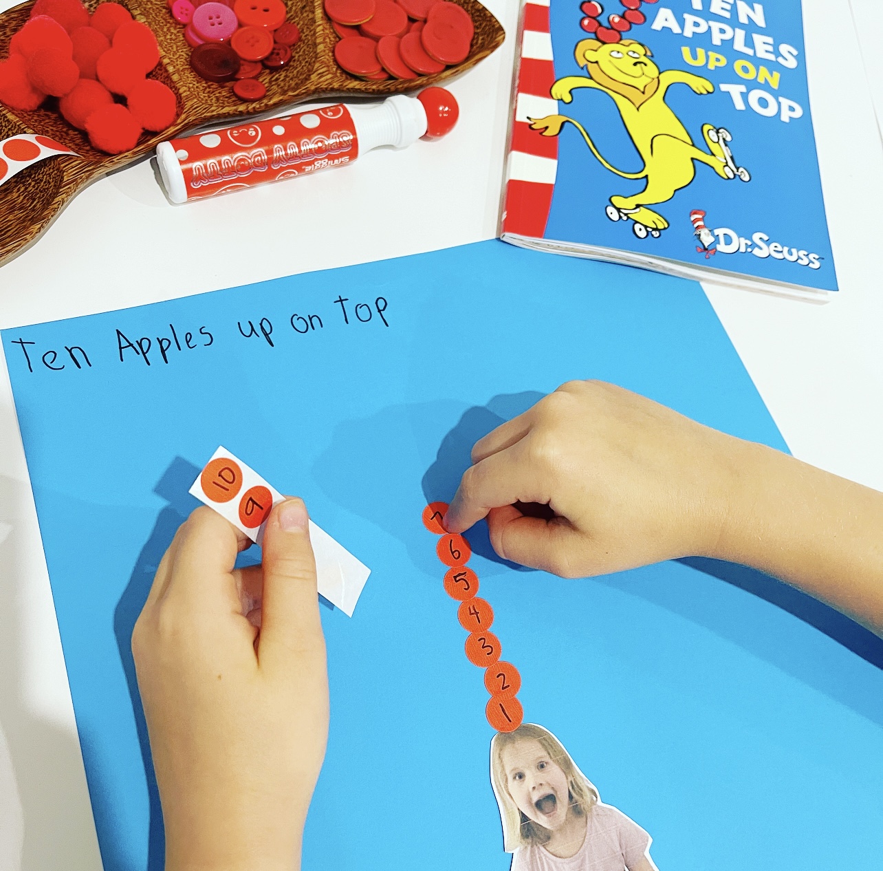 A fun reading lesson for grade Kindergarten students that introduces the letter s. This lesson uses Ten Apples On Top by Dr Seuss.