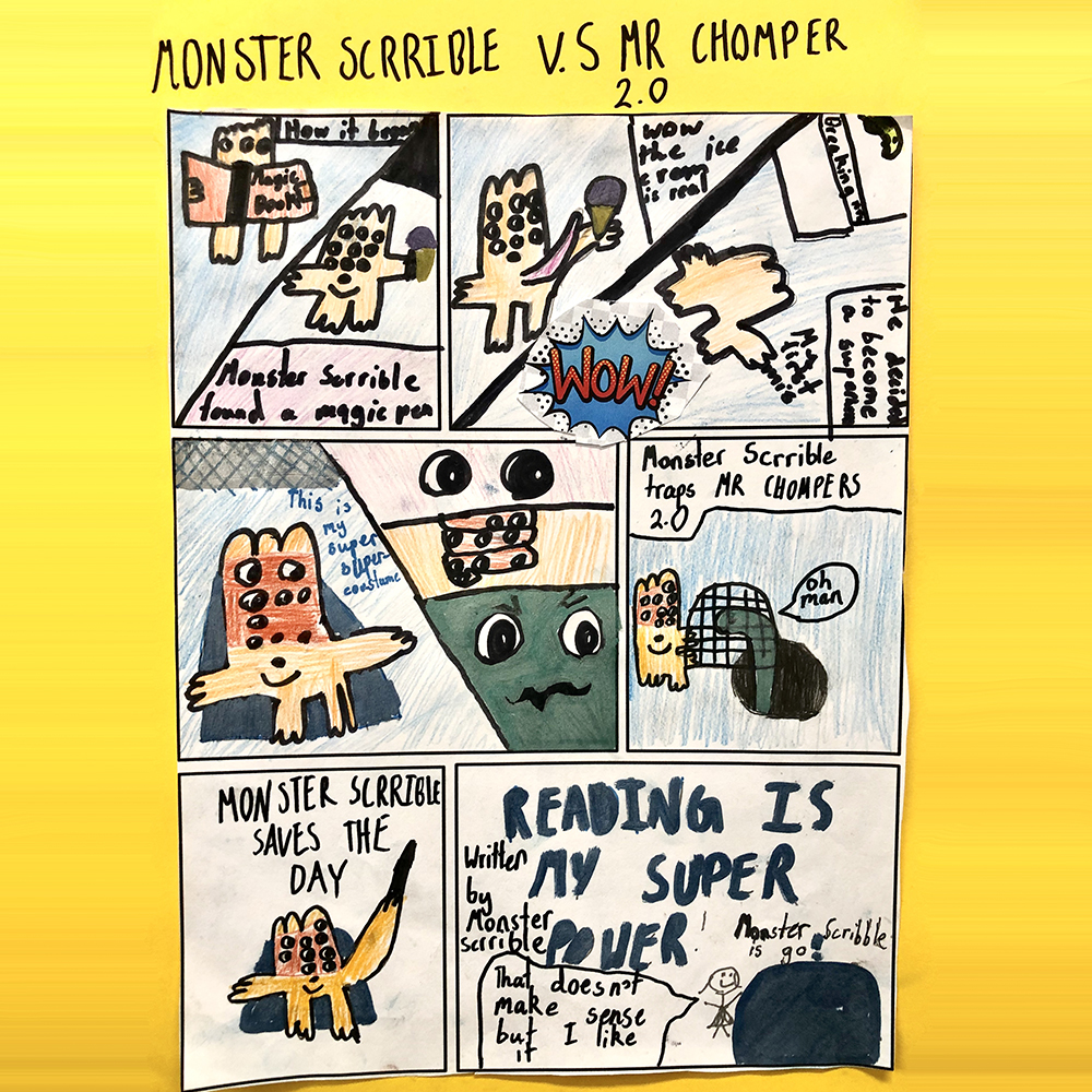 Practicing retell the fun way, with comic strips and key words. A great reading lesson in comprehension for kids. Practicing retell the fun way, with comic strips and key words. A great reading lesson in comprehension for kids.