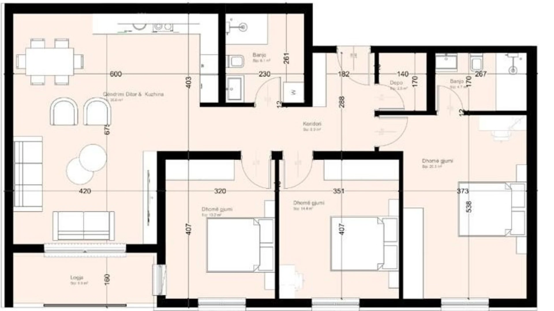 Banesë Moderne 127 m² në SHITJE – Clinton Residence, Gjilan - Image 1