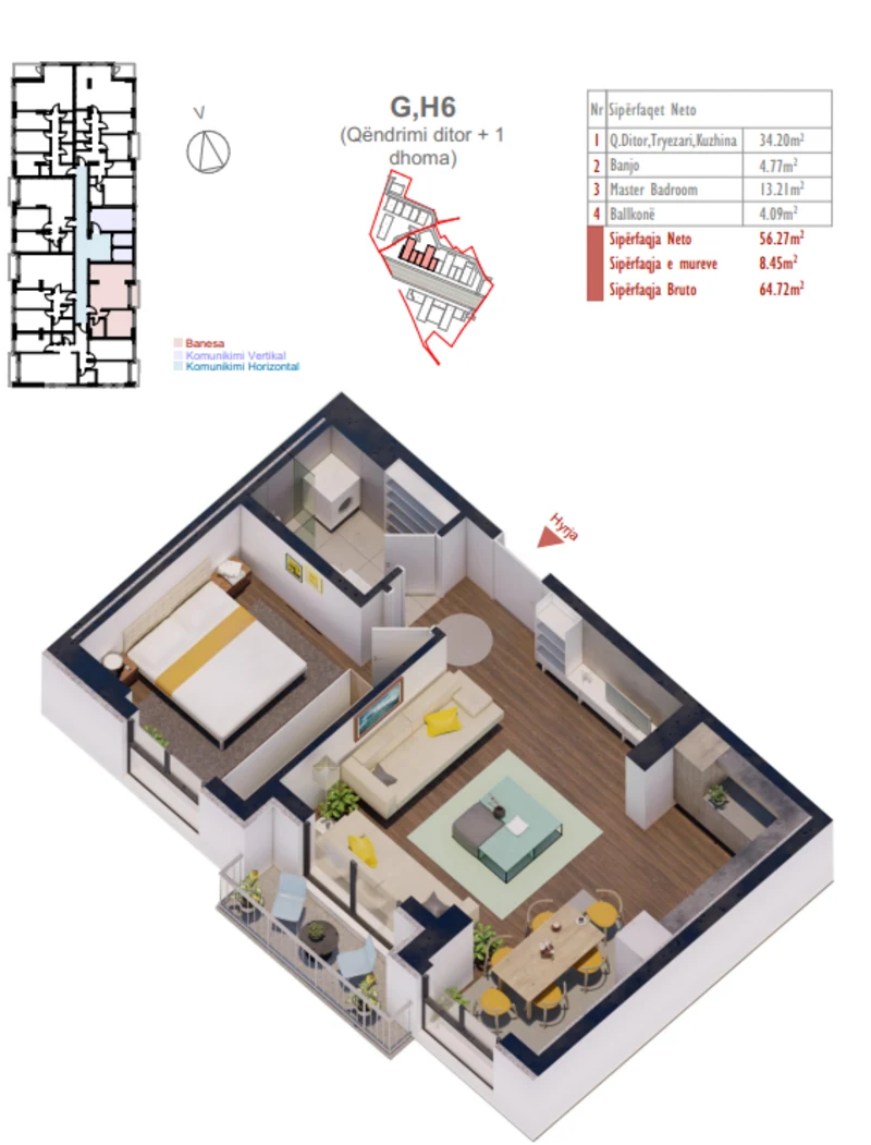 Apartment for sale in the Shiki Complex, New Prishtina neighborhood. - Image 1