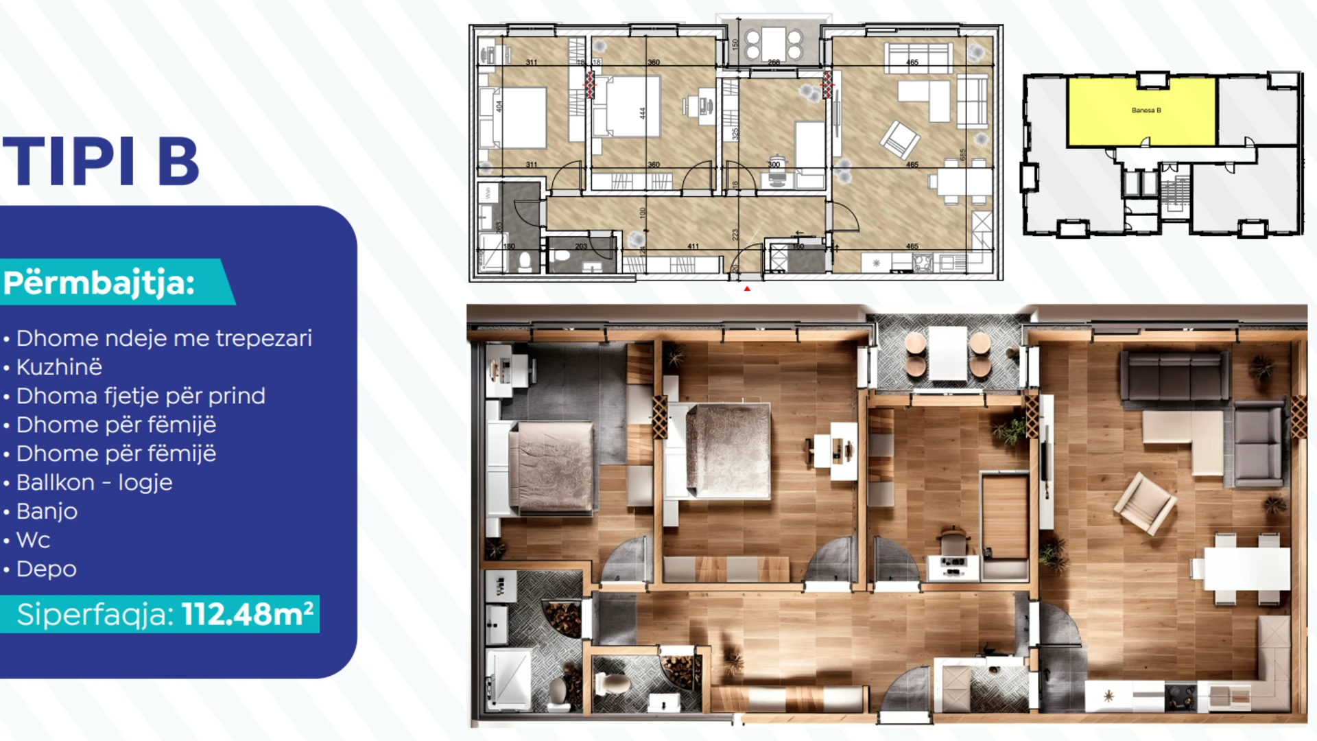 For sale: a 112.48 m² apartment located in the highly sought-after Emshir neighborhood, on Shefqet Shkupi street. - Image 1