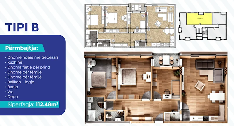 For sale: a 112.48 m² apartment located in the highly sought-after Emshir neighborhood, on Shefqet Shkupi street. - Image 1