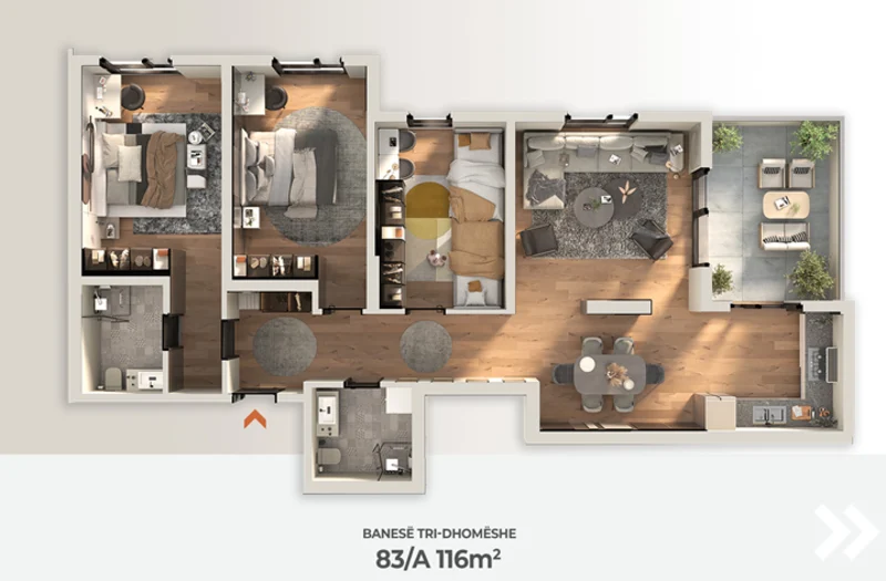 Apartment for Sale – 116 m² in AKTIV Complex – Drenas (10th Floor) - Image 1