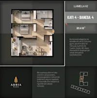 Banesë në SHITJE – 80.4 m² | Adria Park, Prizren, Kati i 4-të - Thumbnail 1