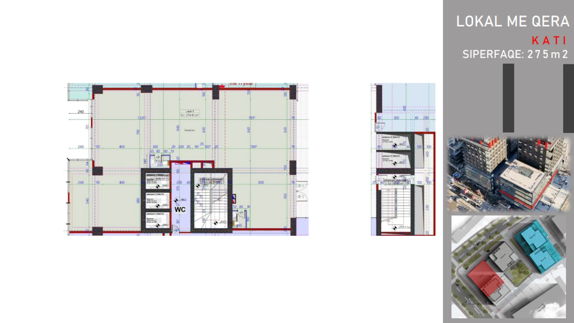 Commercial space for rent with a total area of 275 m², located in Lakrishte, in Prishtina. - Image 1