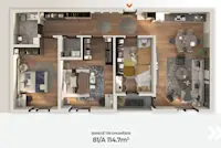 Shitet banesë 114.7 m² në Kompleksin AKTIV – Drenas kati i 1. - Thumbnail 2