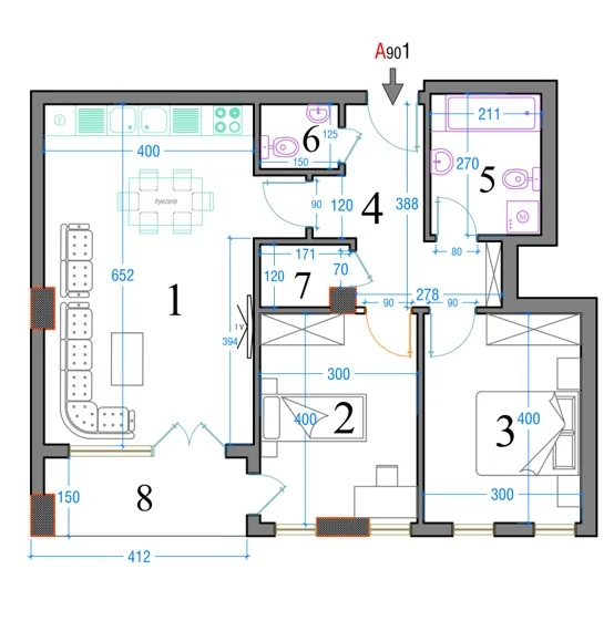 Banesë në SHITJE 86.90 m² |  në Veternik - Image 2