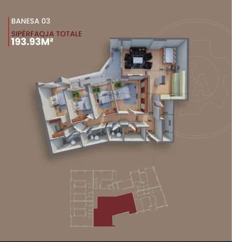 Banesë Moderne 193 m² në SHITJE – Kompleksi EuroAbi, Gjilan - Image 1