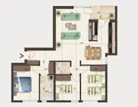 Shitet banesa me sipërfaqe 109 m², e vendosur në Lagjen e Muhaxherëve, te Kulla Front, në Prishtinë. - Thumbnail 7