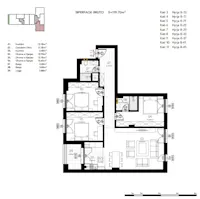 For sale: Apartment with a total area of 119.70 m², located in the Prishtina e Re neighborhood, within the Prime Resido complex. - Thumbnail 2