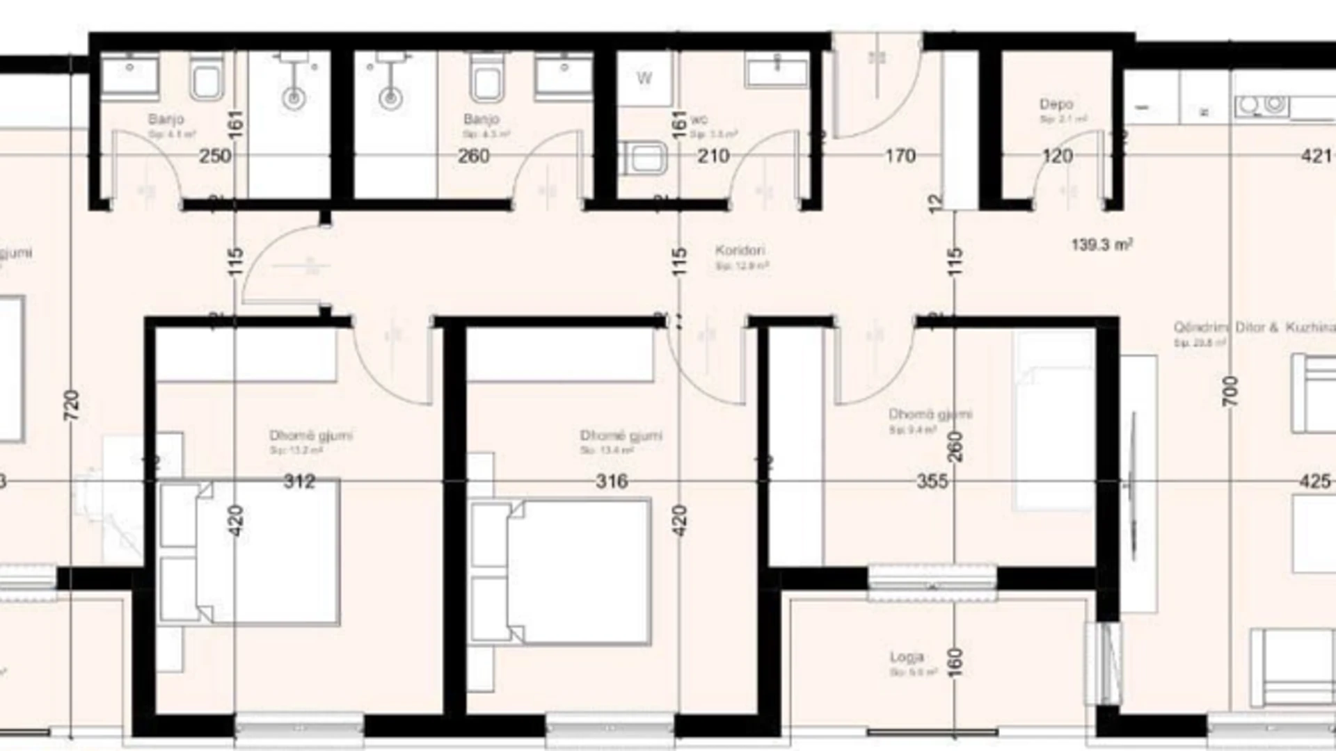 Modern 139 m² Apartment for SALE – Clinton Residence, Gjilan - Image 1