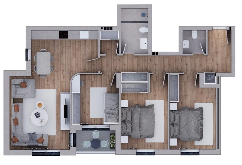 Shitet Banesa ne kompleksin BTP HOLDING ne rrugen Xheladin Hana - Image 1