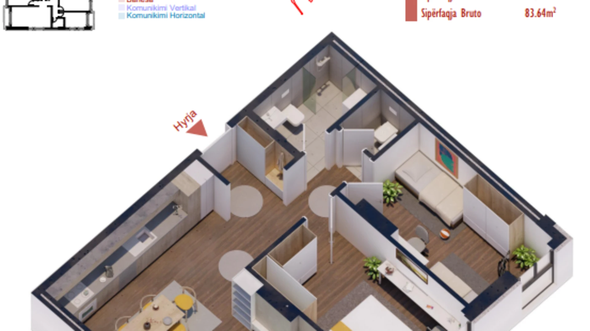 Banesa në shitje në Kompleksin Shiki, në lagjen Prishtina e Re. - Image 1