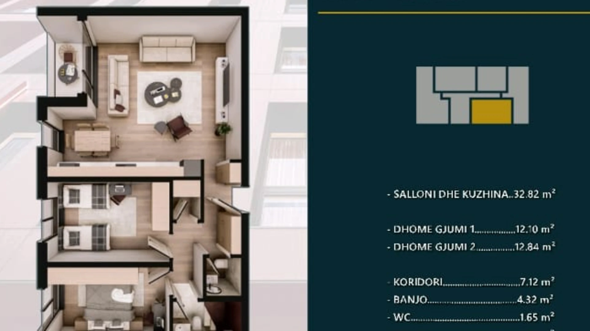 Shitet banesa prej 90.20 m² në Prizren, në kompleksin modern dhe shumë të kërkuar Hill Side. - Image 1