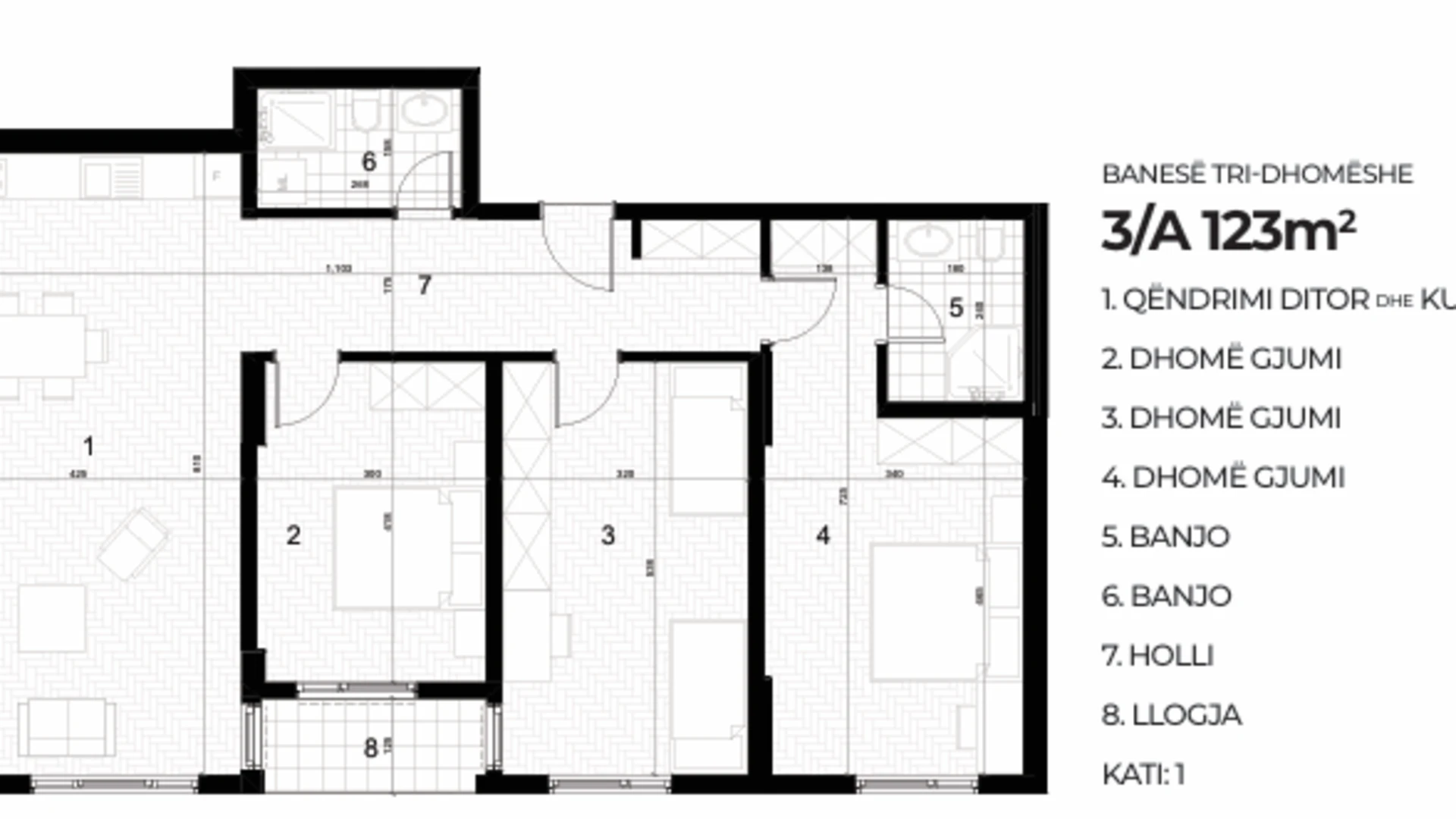 Shitet Banesa 123 m² – Kompleksi Aktiv, Drenas. - Image 1