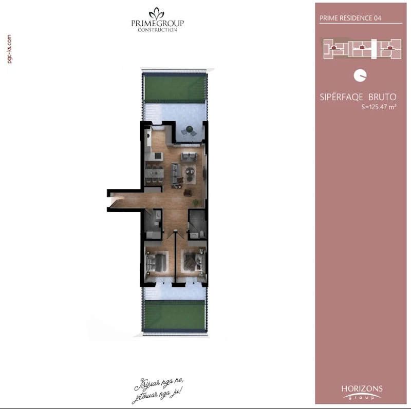 Shitet banesa me sipërfaqe 125.47 m², e vendosur në kompleksin Prime Residence, në lagjen Prishtina e Re. - Image 1