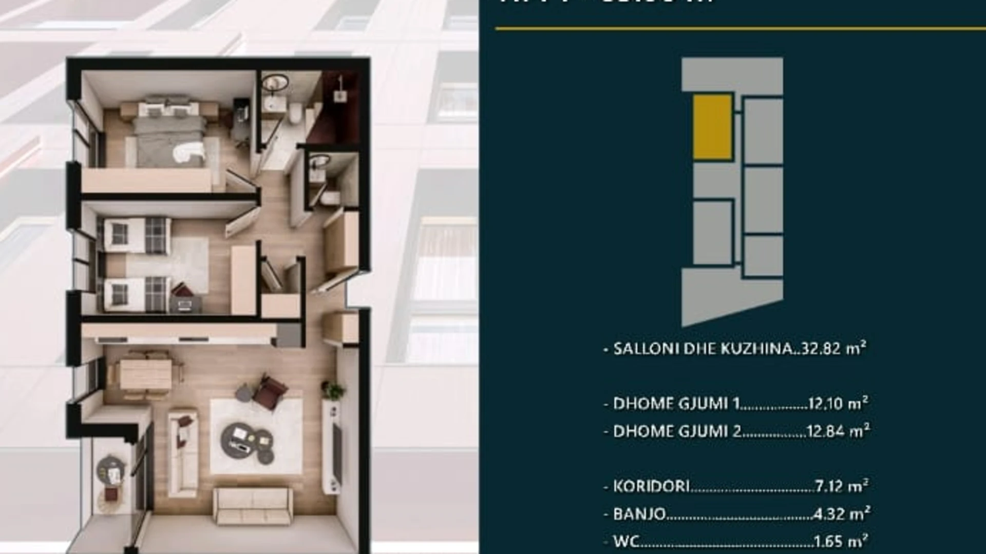 For sale: an 89 m² apartment located in Prizren, within the modern and prestigious Hill Side residential complex. - Image 1