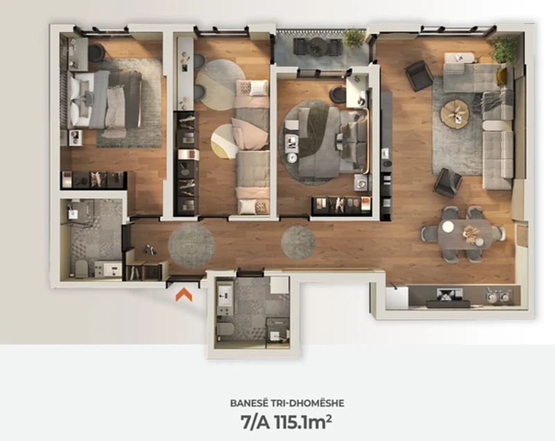 Apartment for Sale – 115.1 m² in AKTIV Complex – Drenas (1st Floor) - Image 1