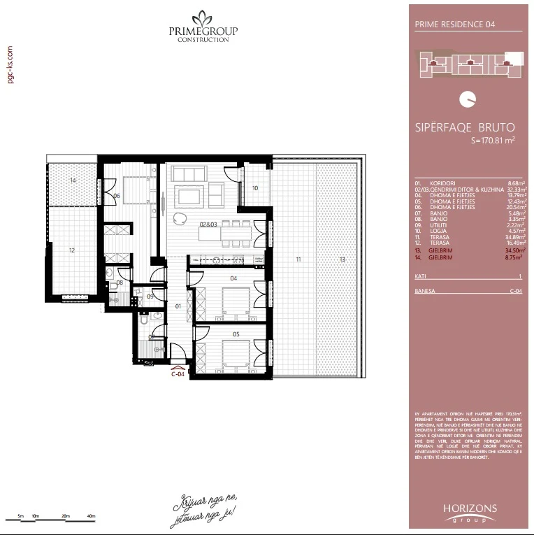 For sale: A 170.81 m² apartment, located in the Prishtina e Re neighborhood, within the Prime Residence complex - Image 2