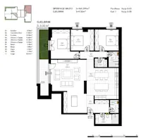 For sale: Apartment with a total area of 169.299 m², located in the Prishtina e Re neighborhood, within the Prime Resido complex. - Thumbnail 2