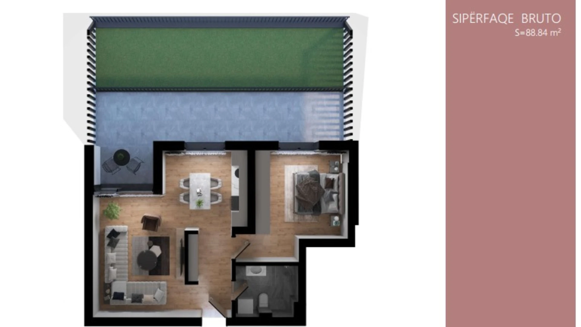 For sale: An 88.84 m² apartment, located in Prime Residence, in the Prishtina e Re neighborhood. - Image 1