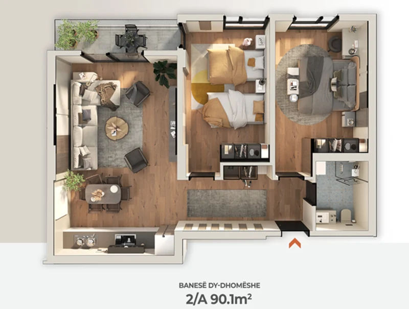 Shitet banesë 90.1 m² në Kompleksin AKTIV – Drenas, kati i 1-rë. - Image 1