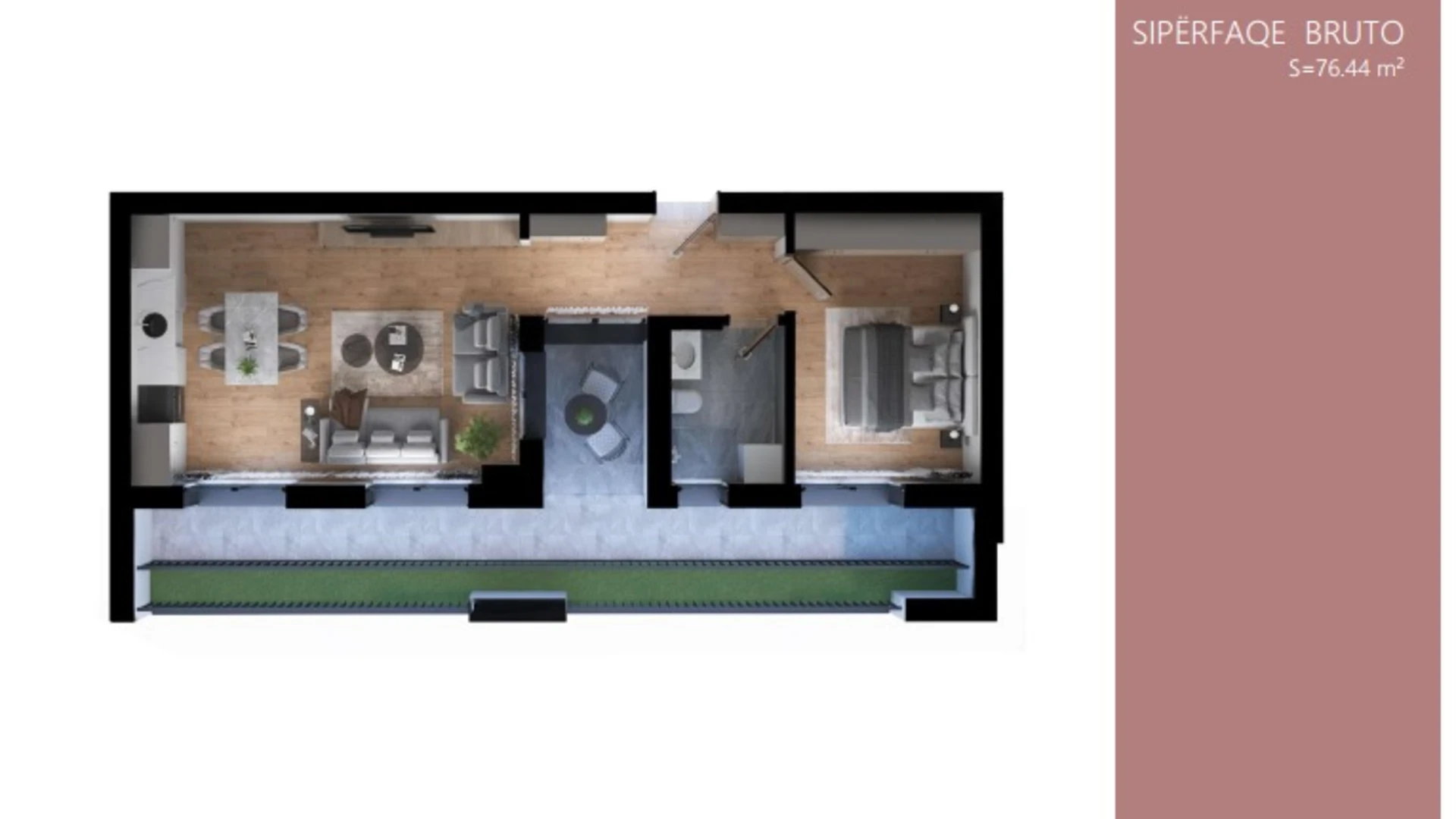 For sale: A 76.44 m² apartment, located in Prime Residence, in the Prishtina e Re neighborhood. - Image 1