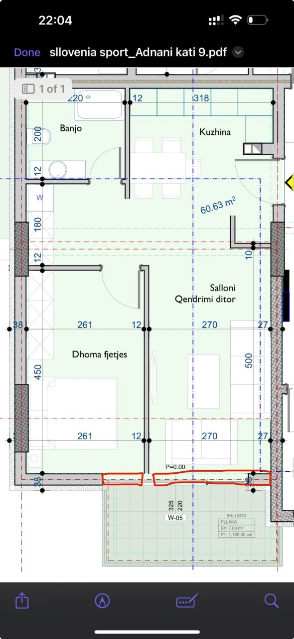 For sale: A 60 m² apartment located in Mahalla e Muhaxherëve, near Sllovenia Sport. - Image 1