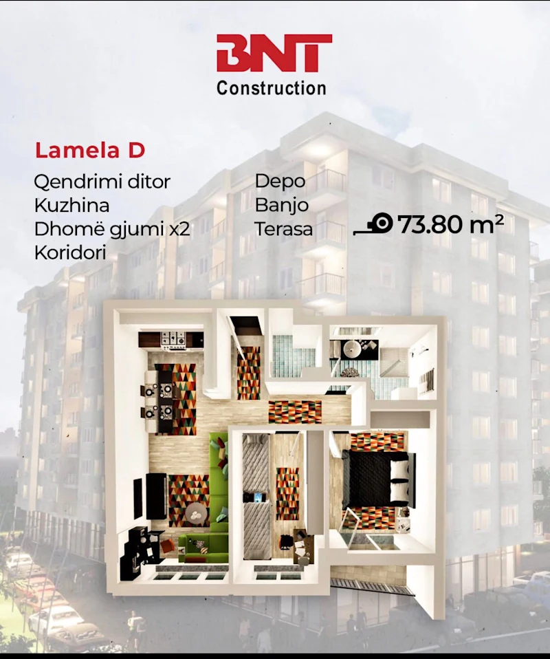 Banesë në SHITJE – 73.80 m² | Bresje, Fushë Kosovë - Image 1