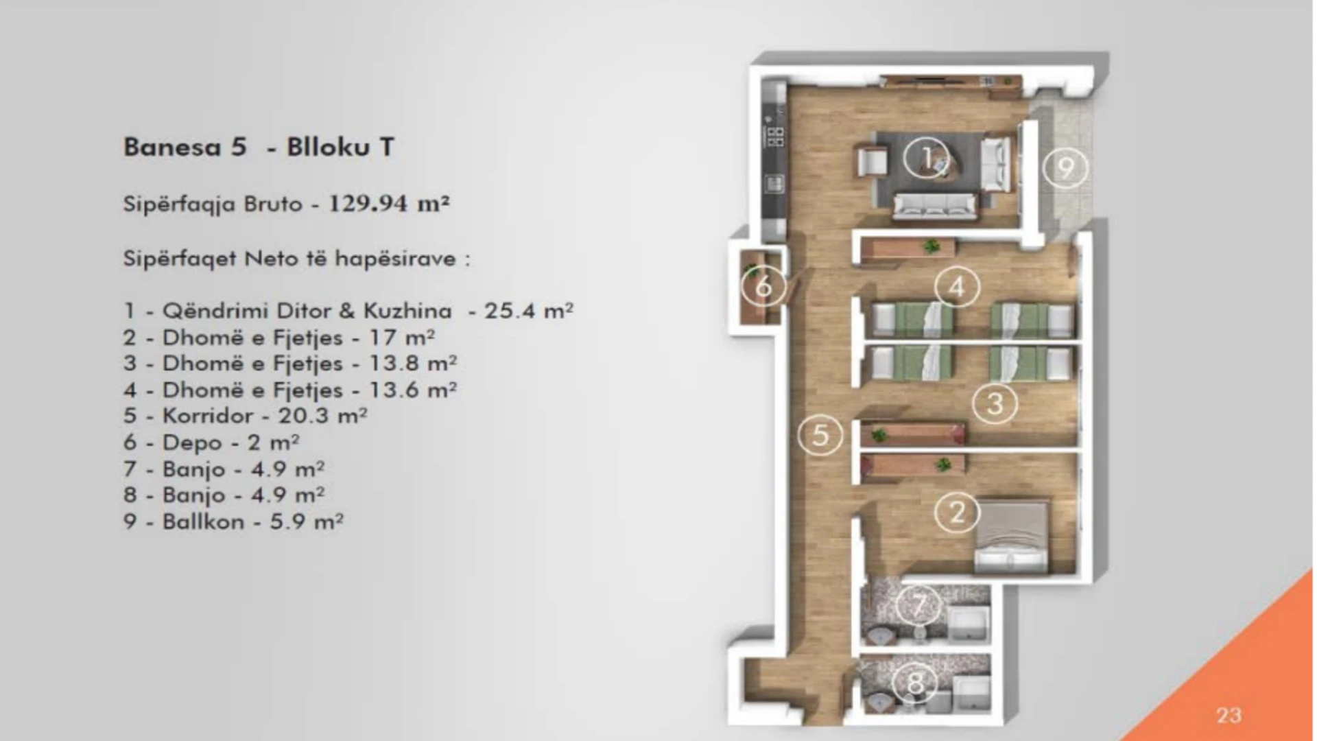 Shitet banesa 129.94 m² në kompleksin modern Grand Tower, në lagjen Prishtina e Re. - Image 1