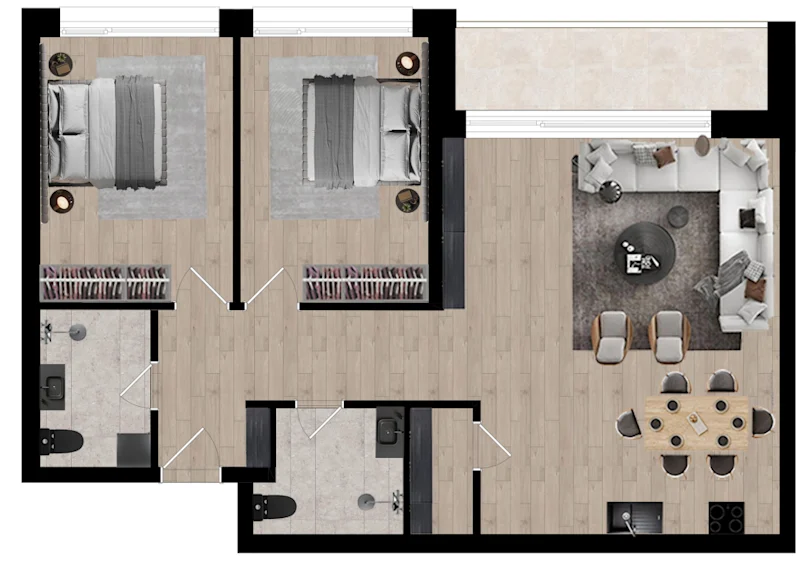 Apartment for sale in BTP Holding – West Hill, New Prishtina neighborhood. - Image 1