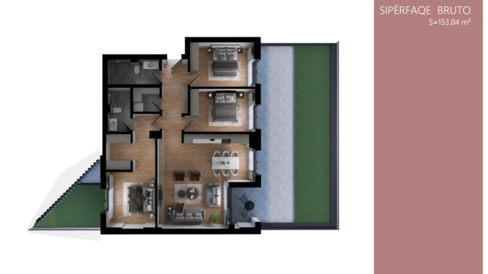 For sale: A 153.04 m² apartment, located in the Prishtina e Re neighborhood, within the Prime Residence complex. - Image 1