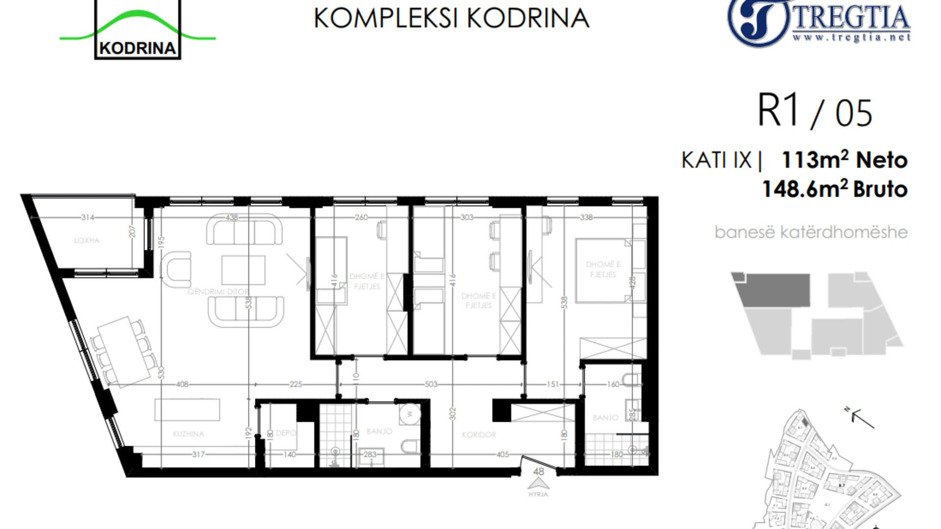 Apartment for Sale – Kodrina Neighborhood, “Tregtia” Complex. - Image 1